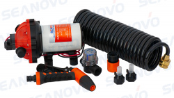 Насос для мытья катера со шлангом 51Series NEW 12V 18.9 л.мин 4.8 Bar 17A 1/2"-14 NMPT
